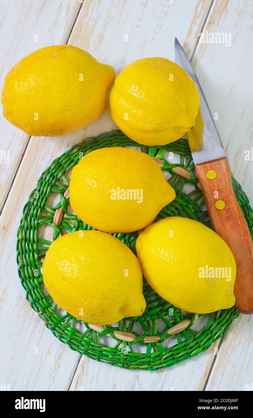 limoni freschi Foto Stock