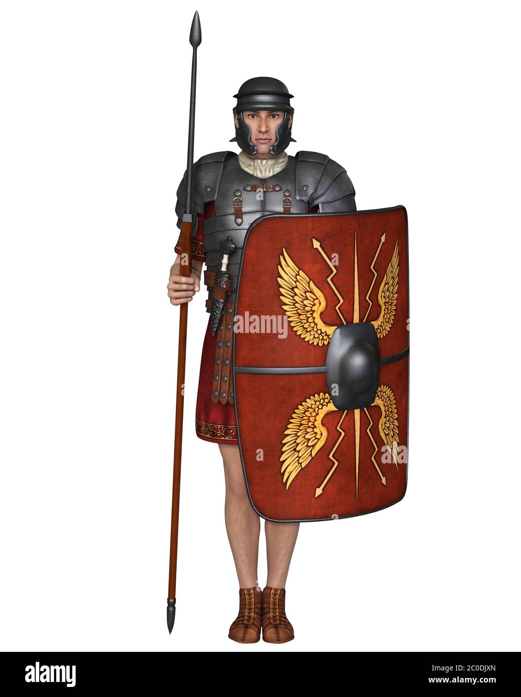 Imperial Roman Soldier - vista frontale Foto Stock