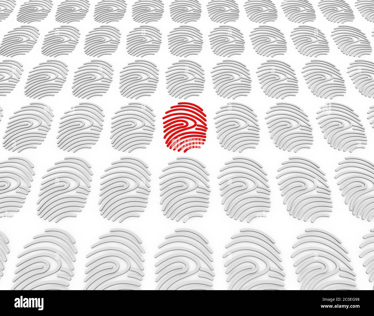 Impronte digitali, identificazione e dati Smart Technology Foto Stock