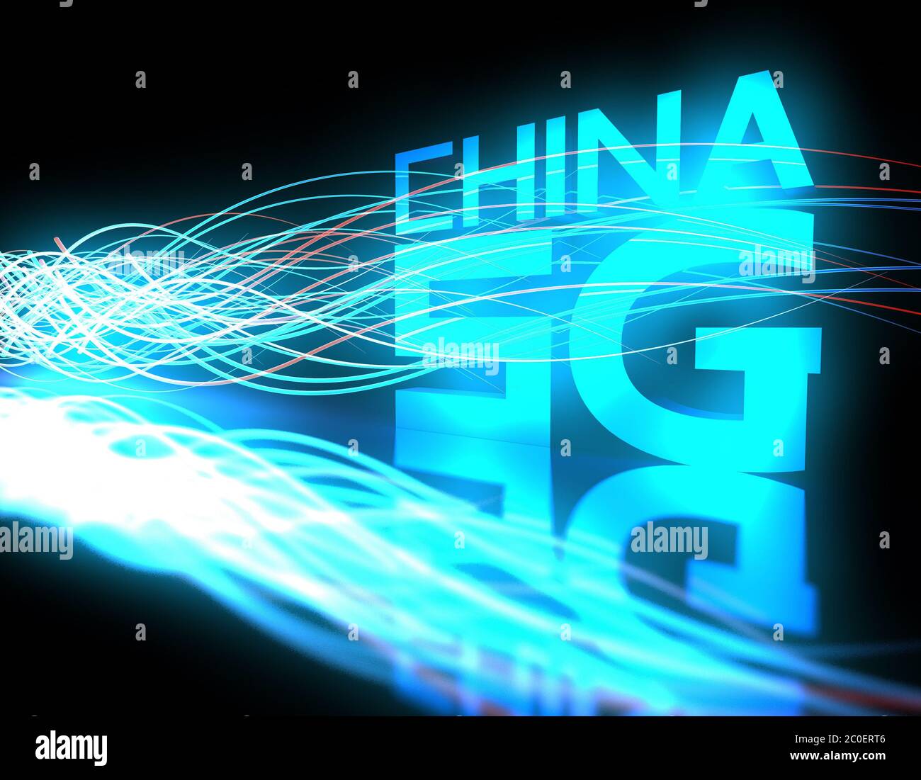 Tecnologia di rete 5G Cina, trasmissione dati Foto Stock