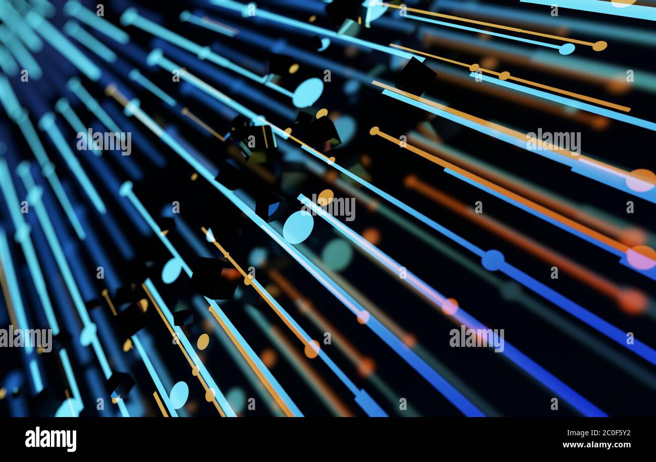 Connessione di rete per big data Foto Stock