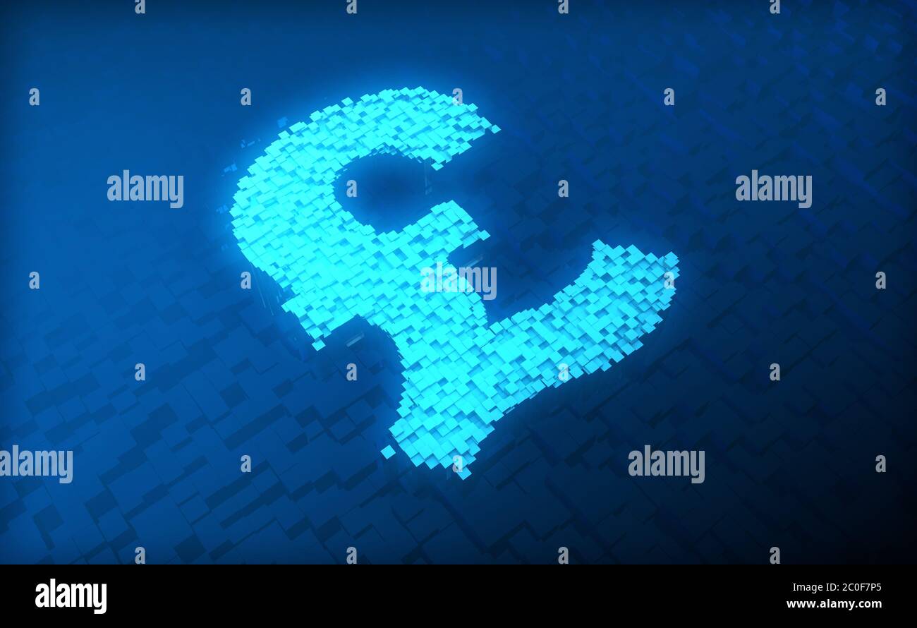 Tecnologia elettronica, Sterlina inglese, combinazione di informazioni e interazione Foto Stock