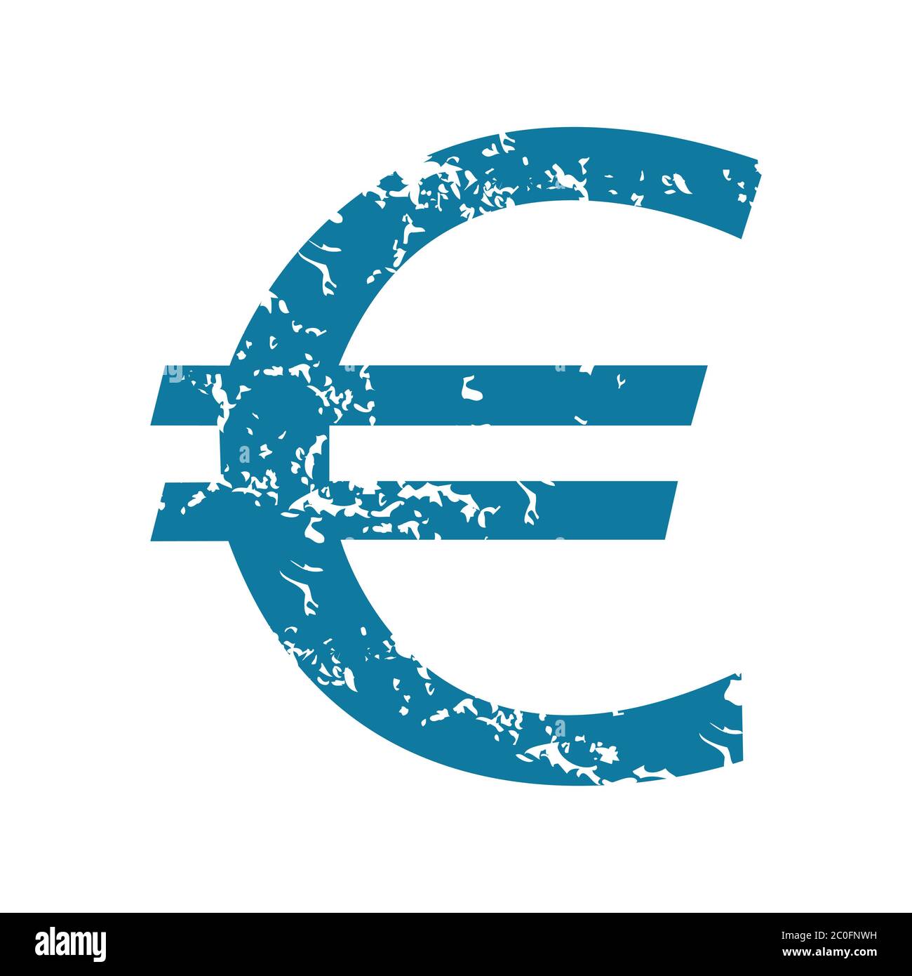 Icona simbolo dell'euro Foto Stock