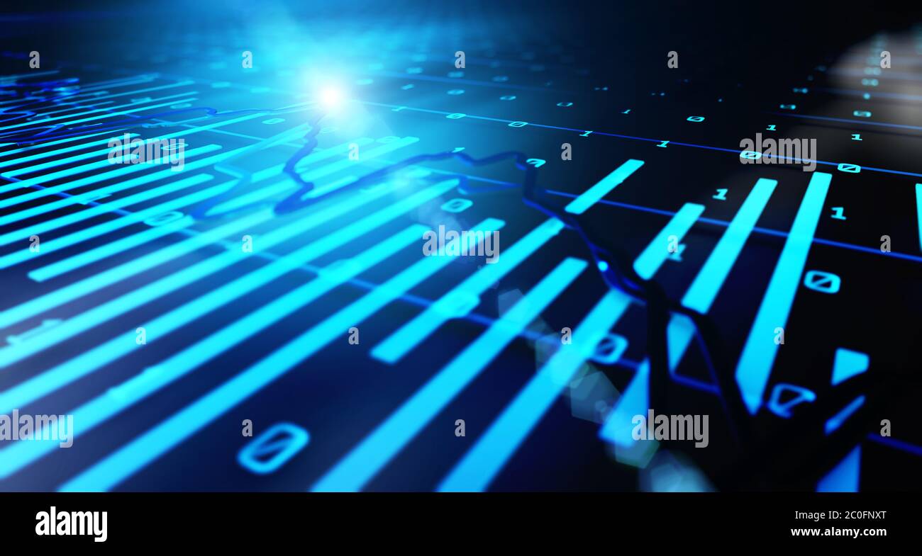 Grafico del mercato azionario dell'economia finanziaria Foto Stock