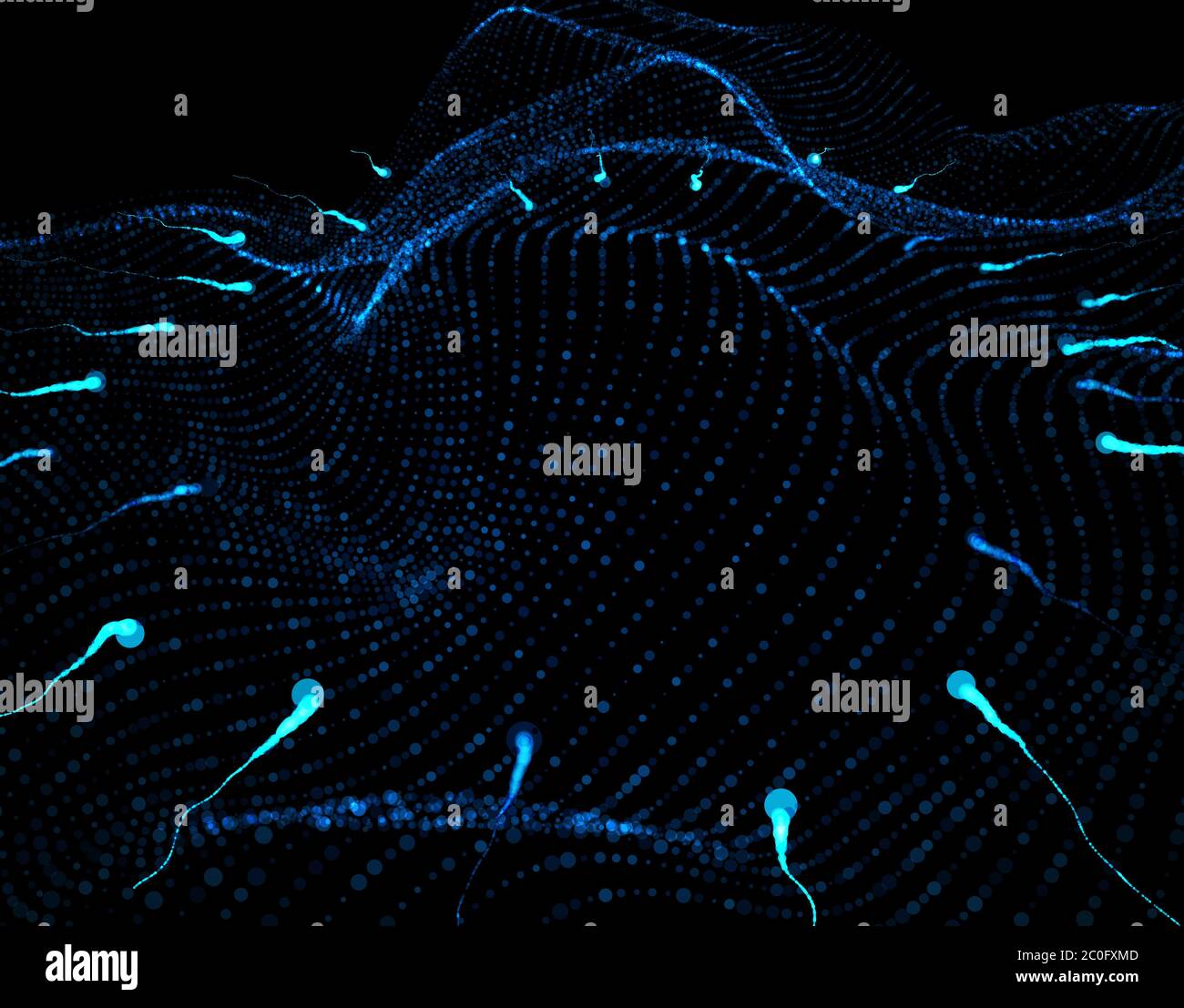 Tecnologia trasmissione dati rete particelle Foto Stock