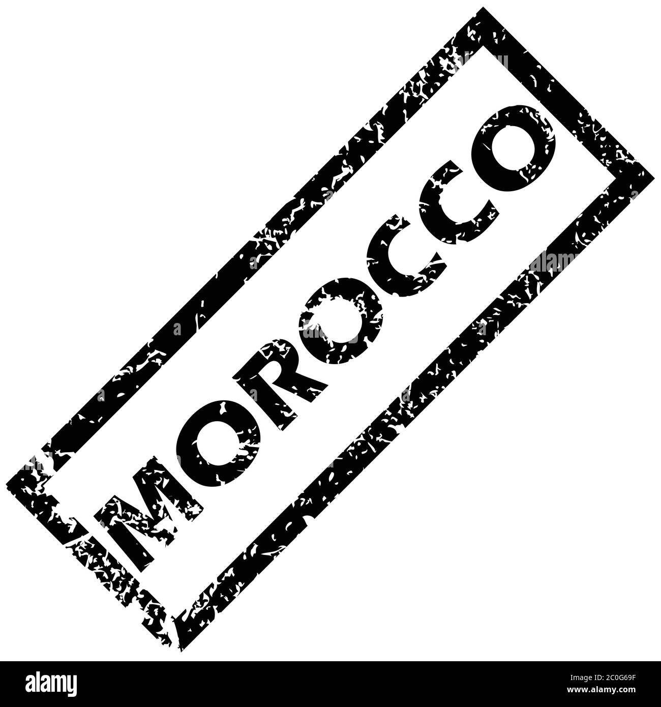 TIMBRO di gomma DEL MAROCCO Foto Stock