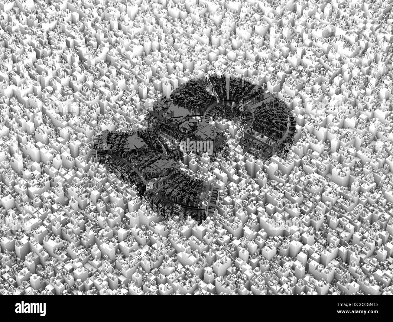 Tecnologia Cube Smart Data, simbolo Sterling Pound Foto Stock