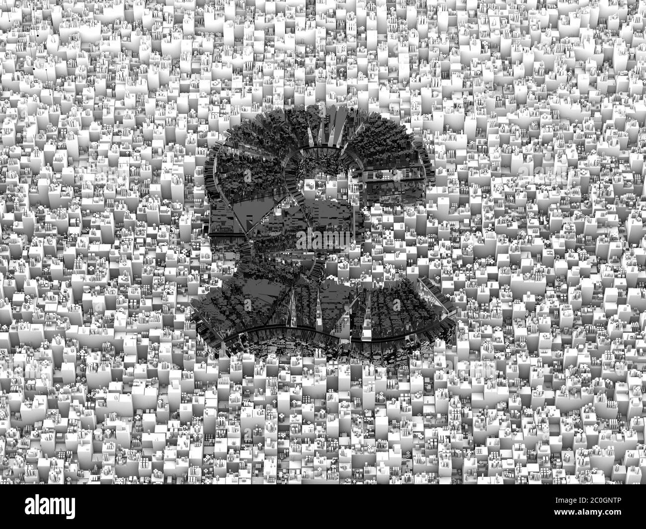 Tecnologia Cube Smart Data, simbolo Sterling Pound Foto Stock