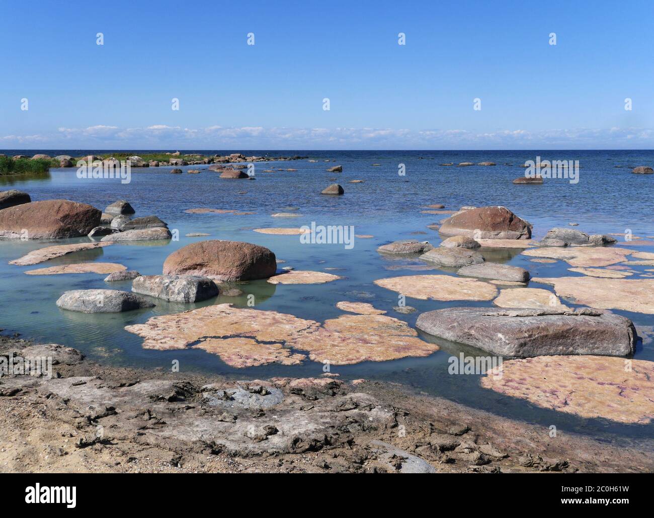 spiaggia sul Mar Baltico in Estonia Foto Stock