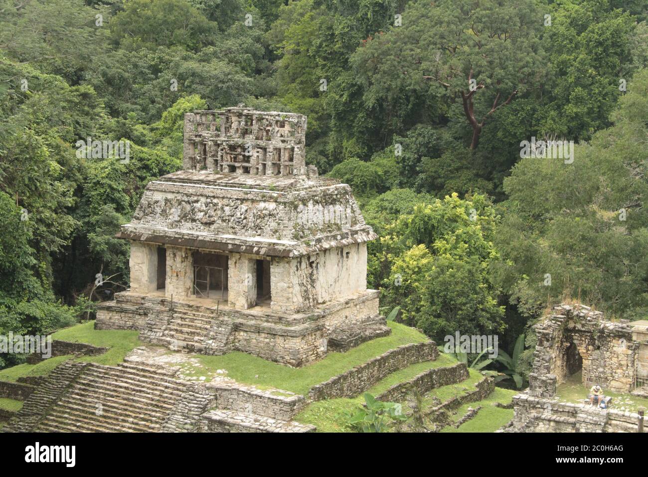 Tempio Maya, Palenque Foto Stock