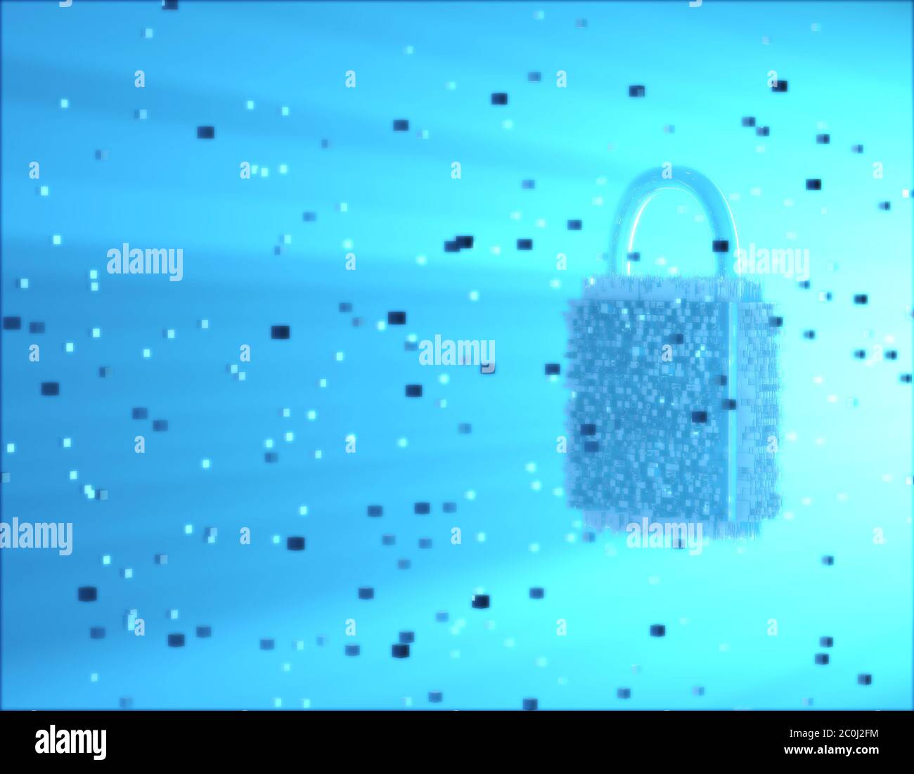 Blocco elettronico digitale, sicurezza e protezione dei dati Foto Stock