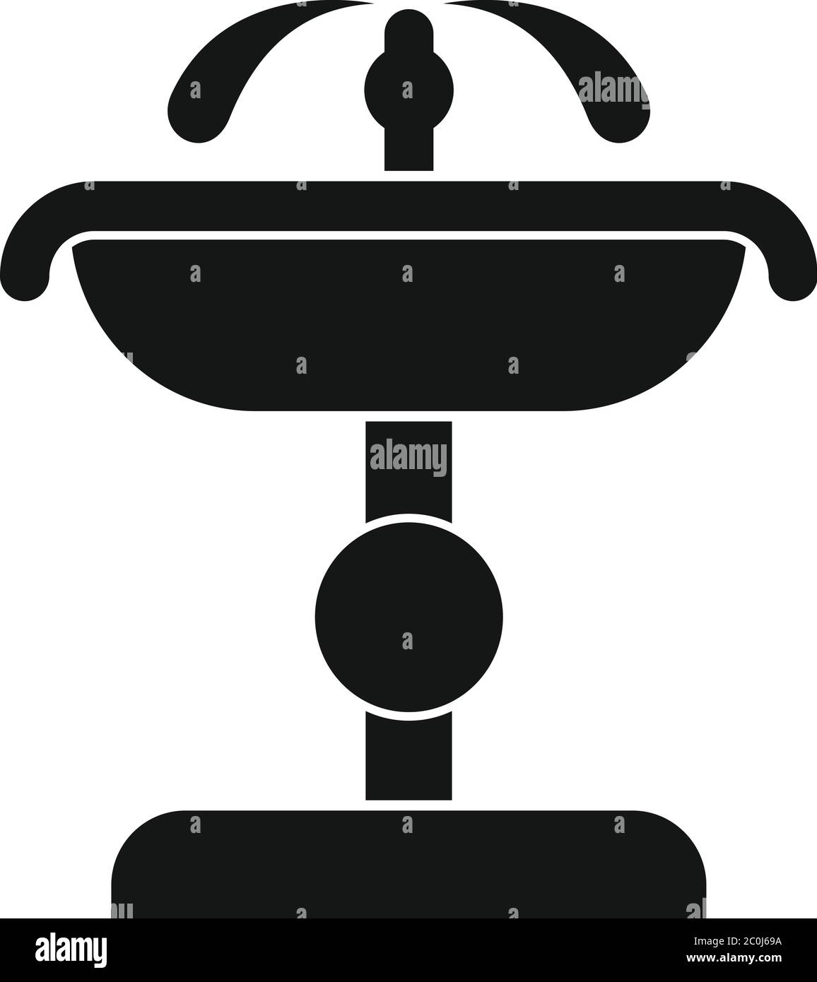 Architettura fontana bere icona. Semplice illustrazione di architettura fontana di bere icona vettore per web design isolato su sfondo bianco Illustrazione Vettoriale