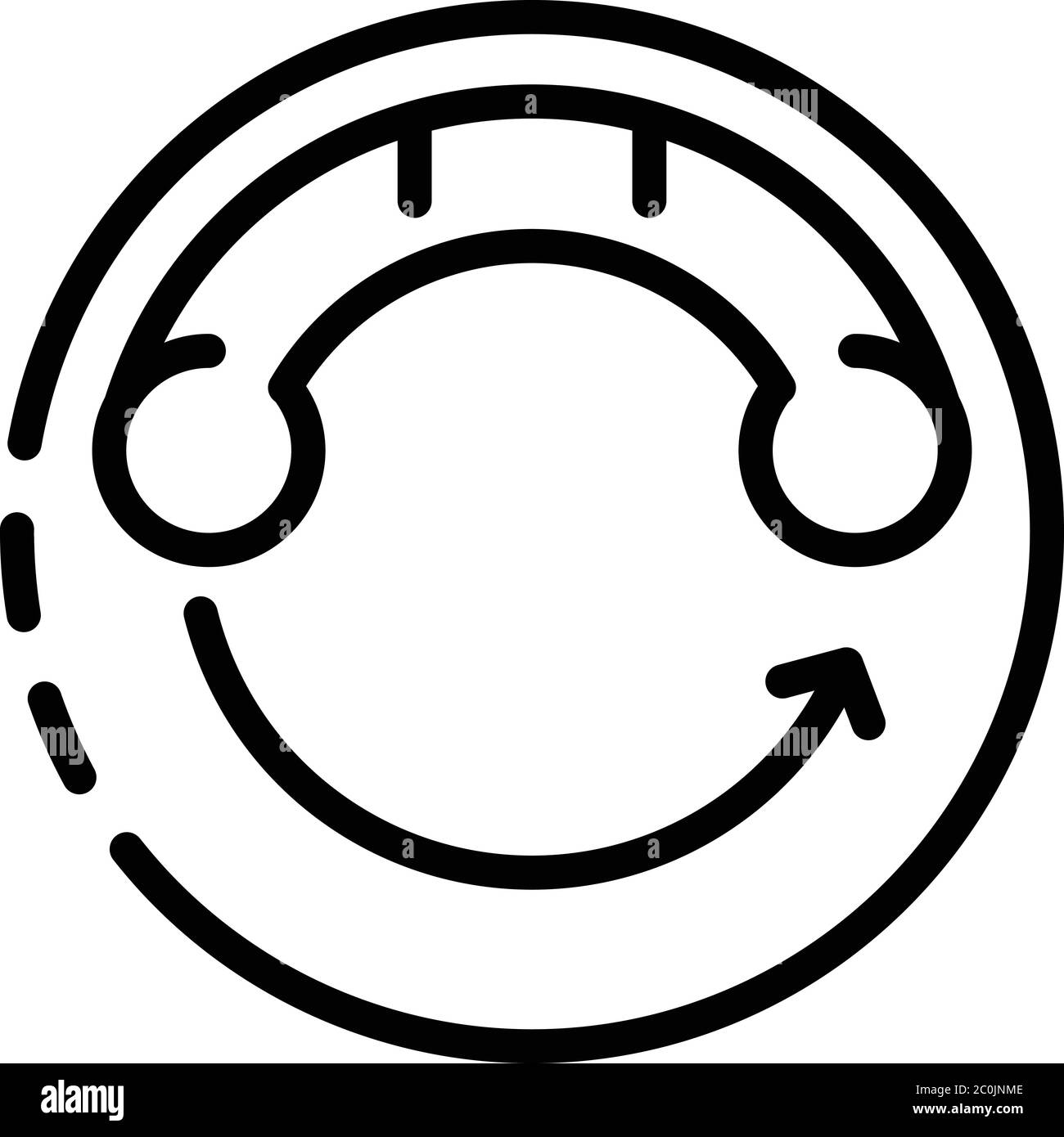 Icona servizio clienti, stile contorno Illustrazione Vettoriale