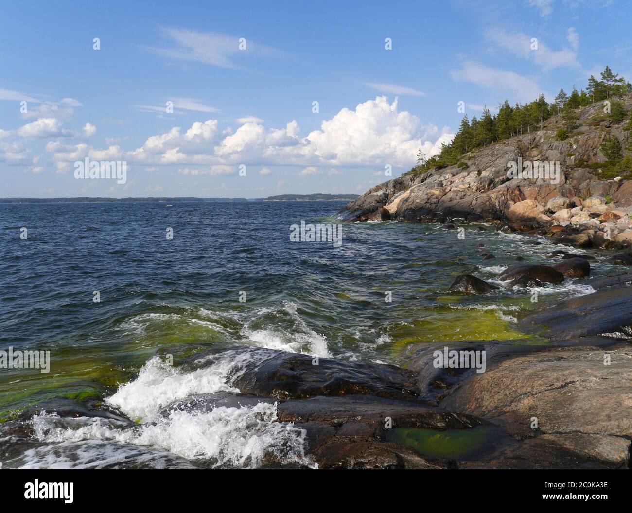 paesaggio costiero in finlandia Foto Stock