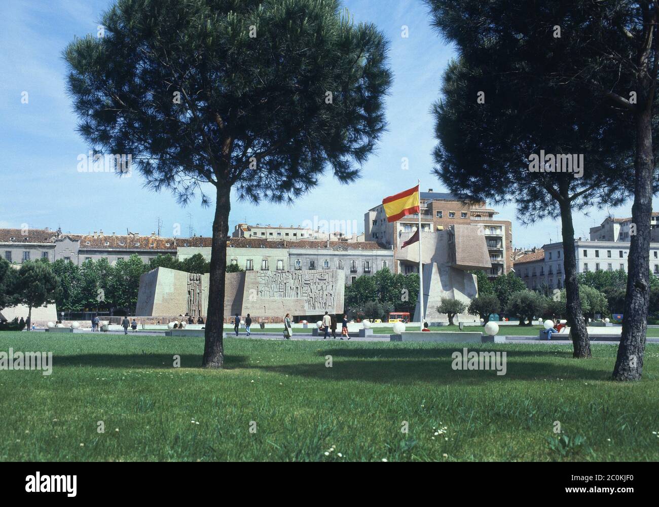 MONUMENTO AL DESCUBRIMIENTO DE AMERICA en los jardines DEL DESCUBRIMIENTO-PLAZA DE COLON 1977. Autore: Vaquero Palacios / VAQUERO TURCIOS. Posizione: PLAZA DE COLON. MADRID. Spagna. Foto Stock