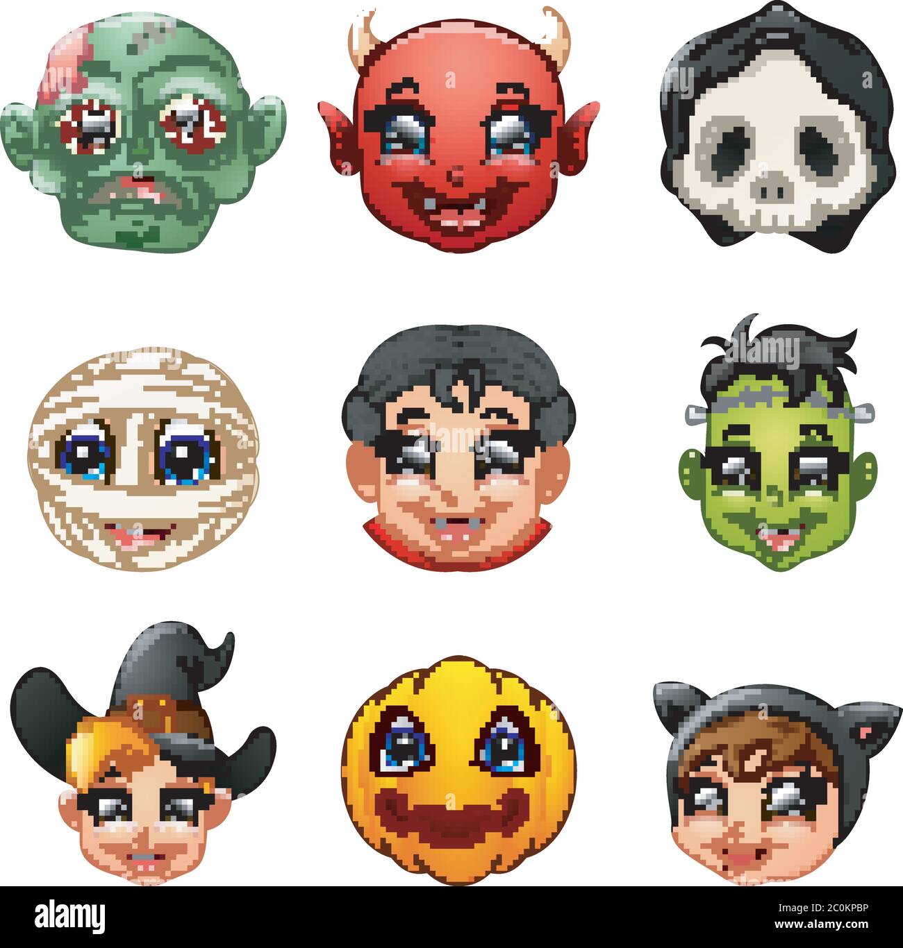 Set di personaggi Halloween Illustrazione Vettoriale
