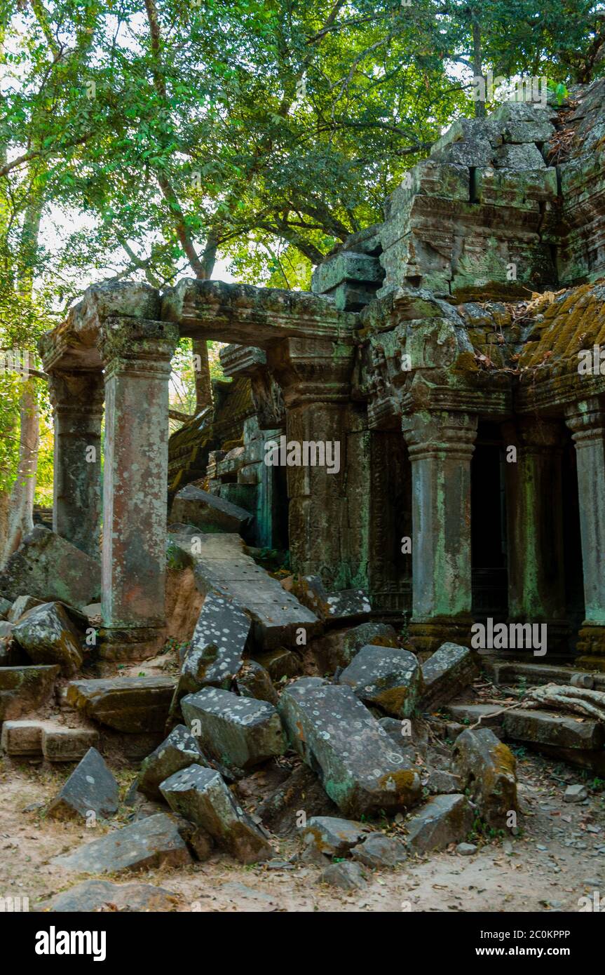 Tempio di pietra Ta Prohm Foto Stock