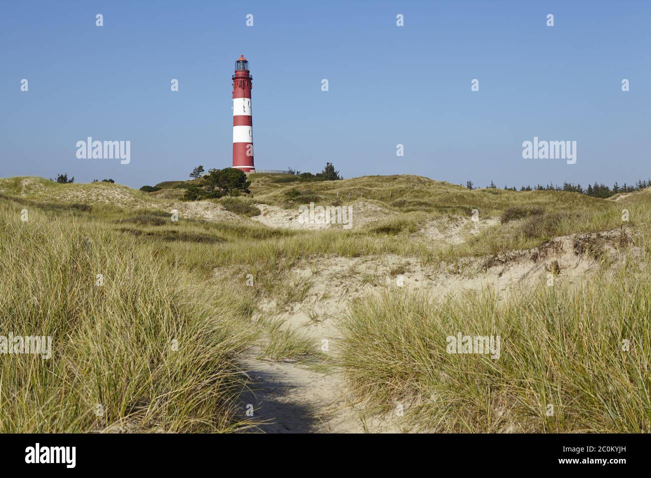 Amrum (Germania) - Faro su una duna di sabbia Foto Stock