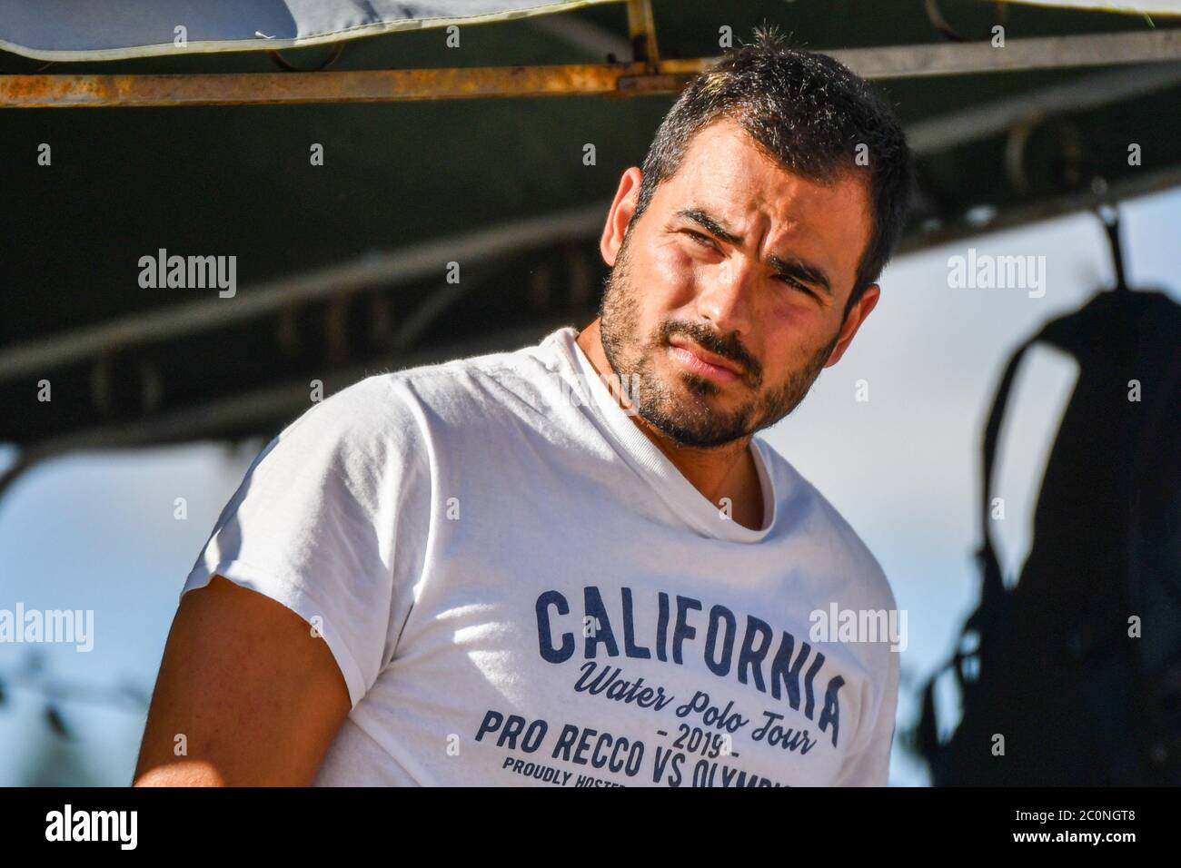 francesco di fulvio (italia) durante la formazione Collegiata Settebello Team Italiano di Pallanuoto presso la piscina Caldarella di siracusa, 1 Foto Stock