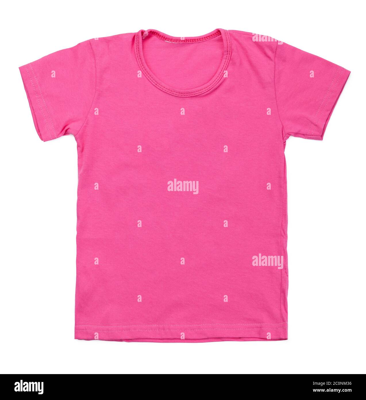 Maglietta rosa per bambini su sfondo bianco Foto Stock
