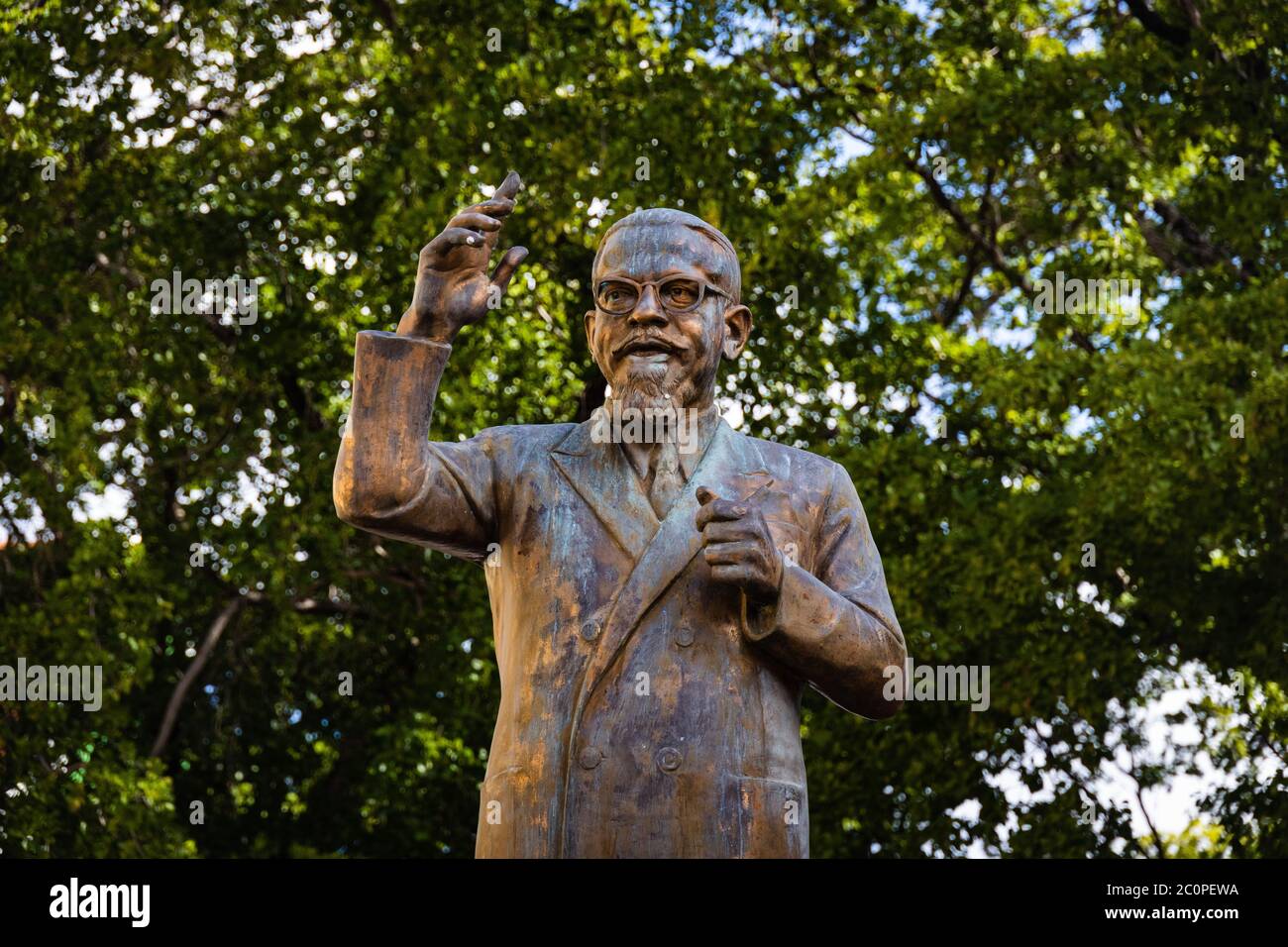 Statua di Moises Frumencio da Costa Gomez a Willemstad, Curacao Foto Stock