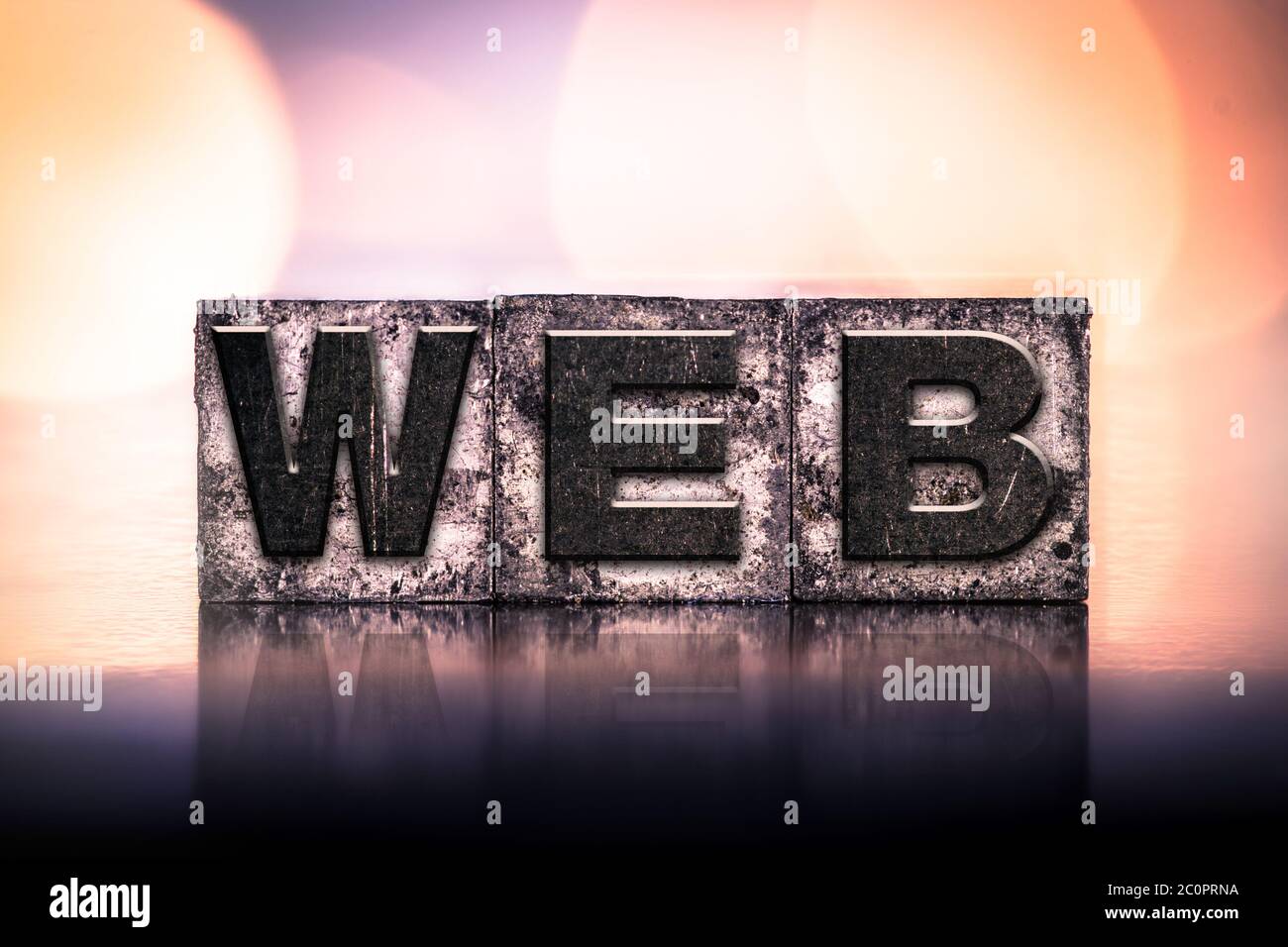 Web Concept tipo di stampante Letterpress vintage Foto Stock