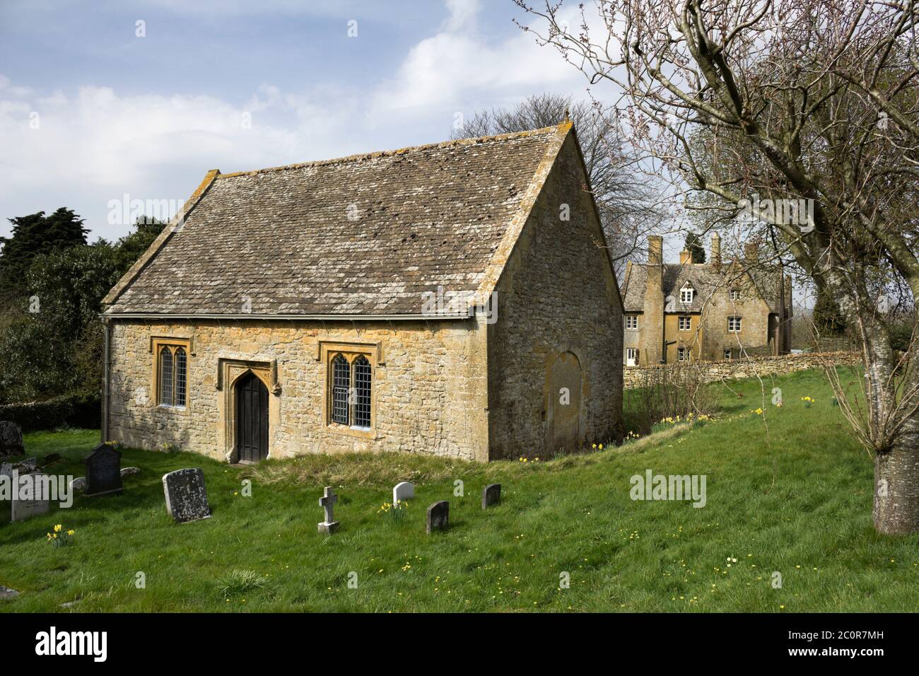 St Faith Chapel of Ease, Farmcote, vicino a Temple Guiting, Gloucestershire, Inghilterra, Regno Unito Foto Stock
