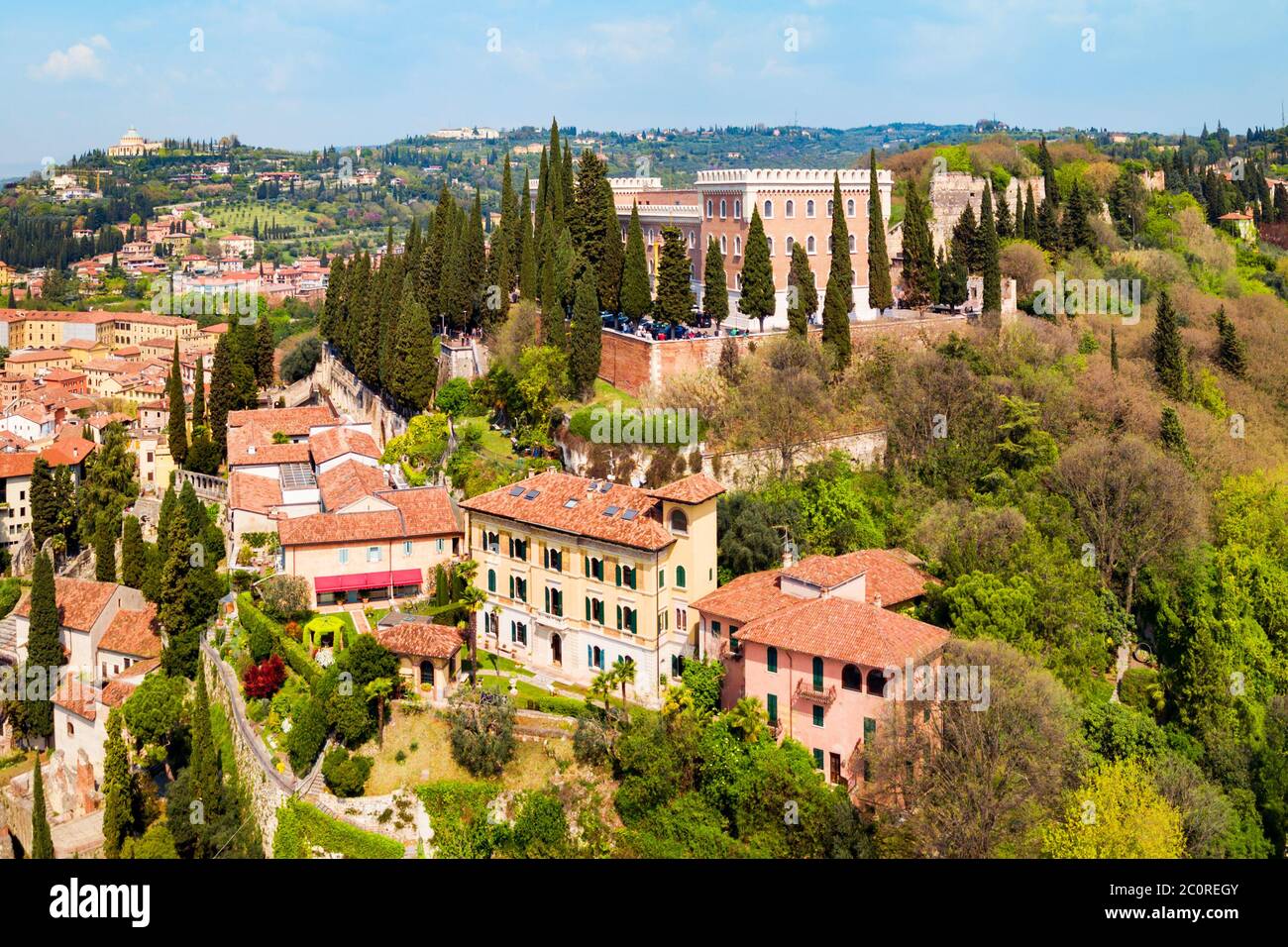 San Pietro è un antico castello di Verona, regione Veneto in Italia Foto Stock