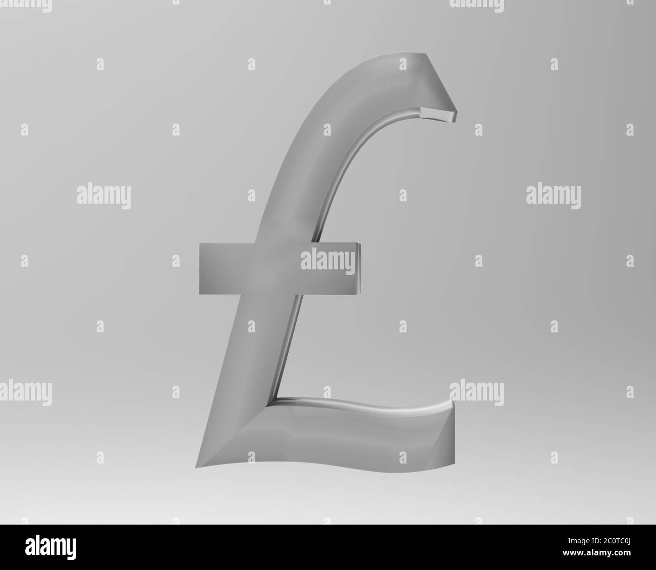 Simbolo cancelletto simbolo sterlina simbolo GBP isolato rendering 3d Foto Stock