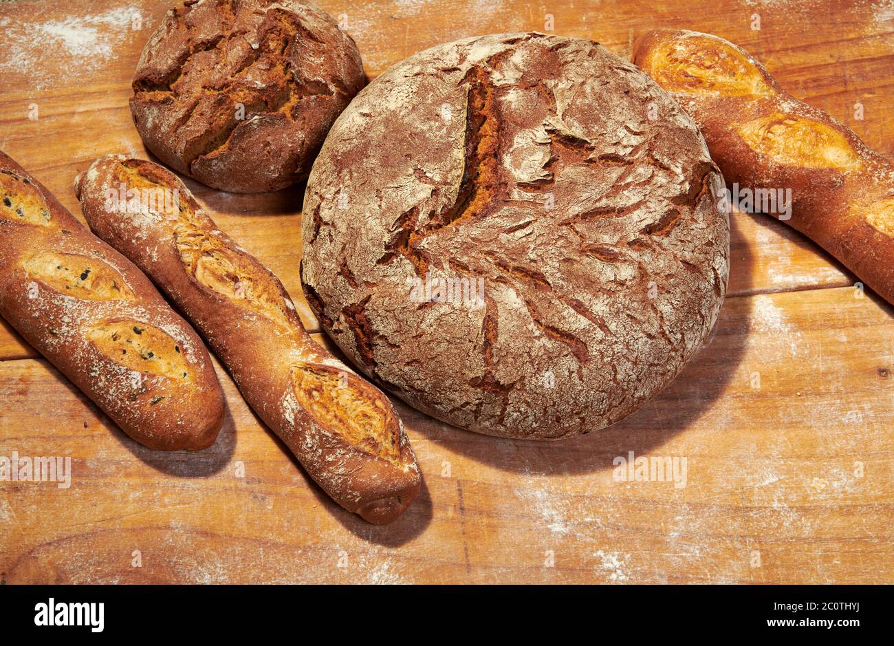 Pane tedesco tradizionale e fresco Foto Stock