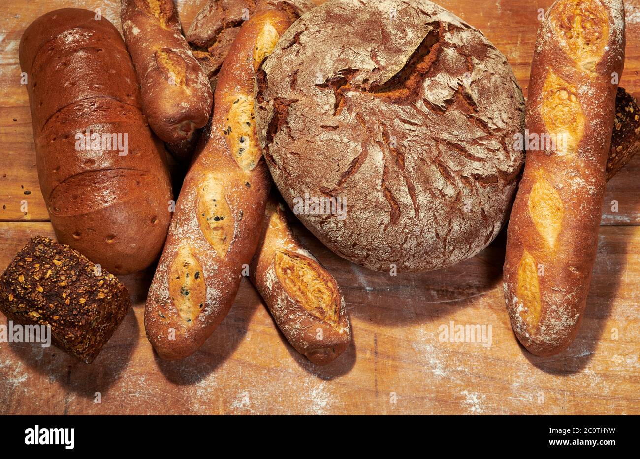 Pane tedesco tradizionale e fresco Foto Stock