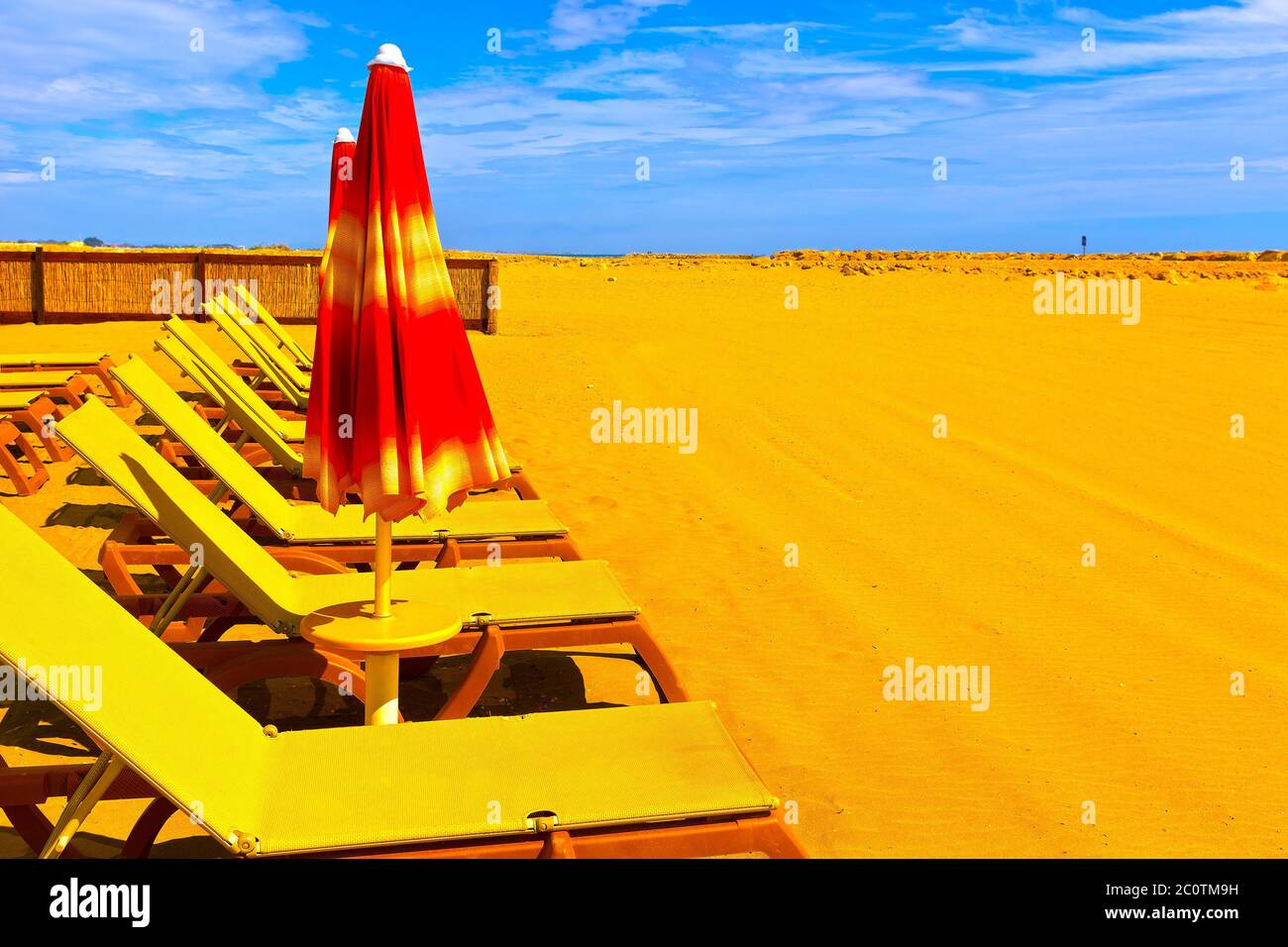 Ombrello da spiaggia Foto Stock