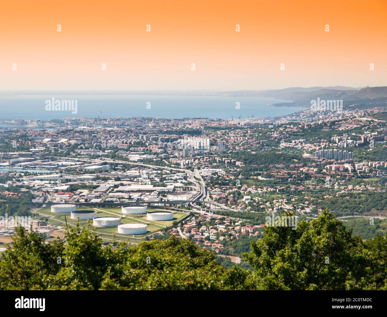 Serata estiva nella Baia di Trieste Foto Stock