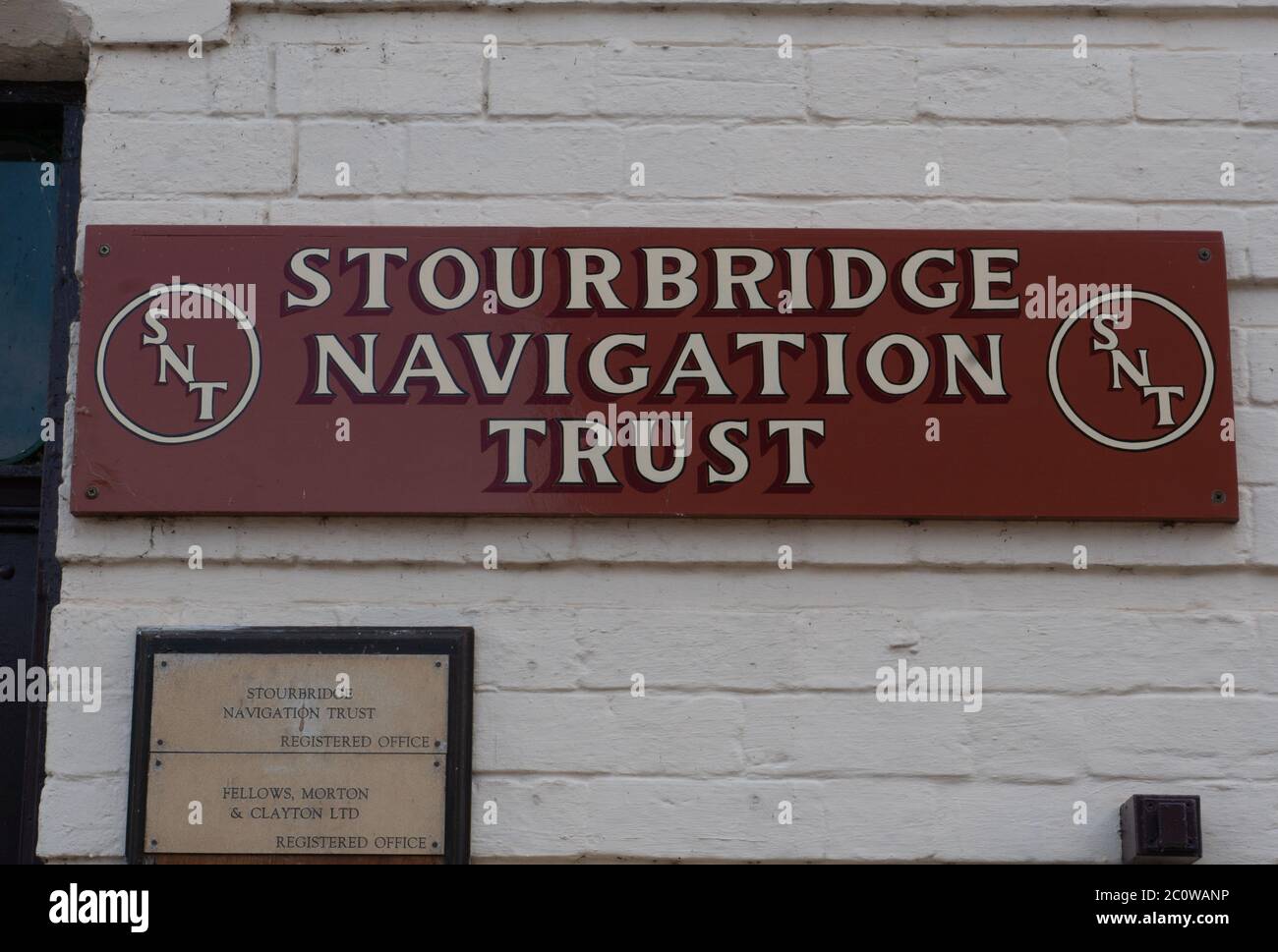 Firma per il trust di navigazione Stourbridge. Stourbridge. West Midlands. REGNO UNITO Foto Stock