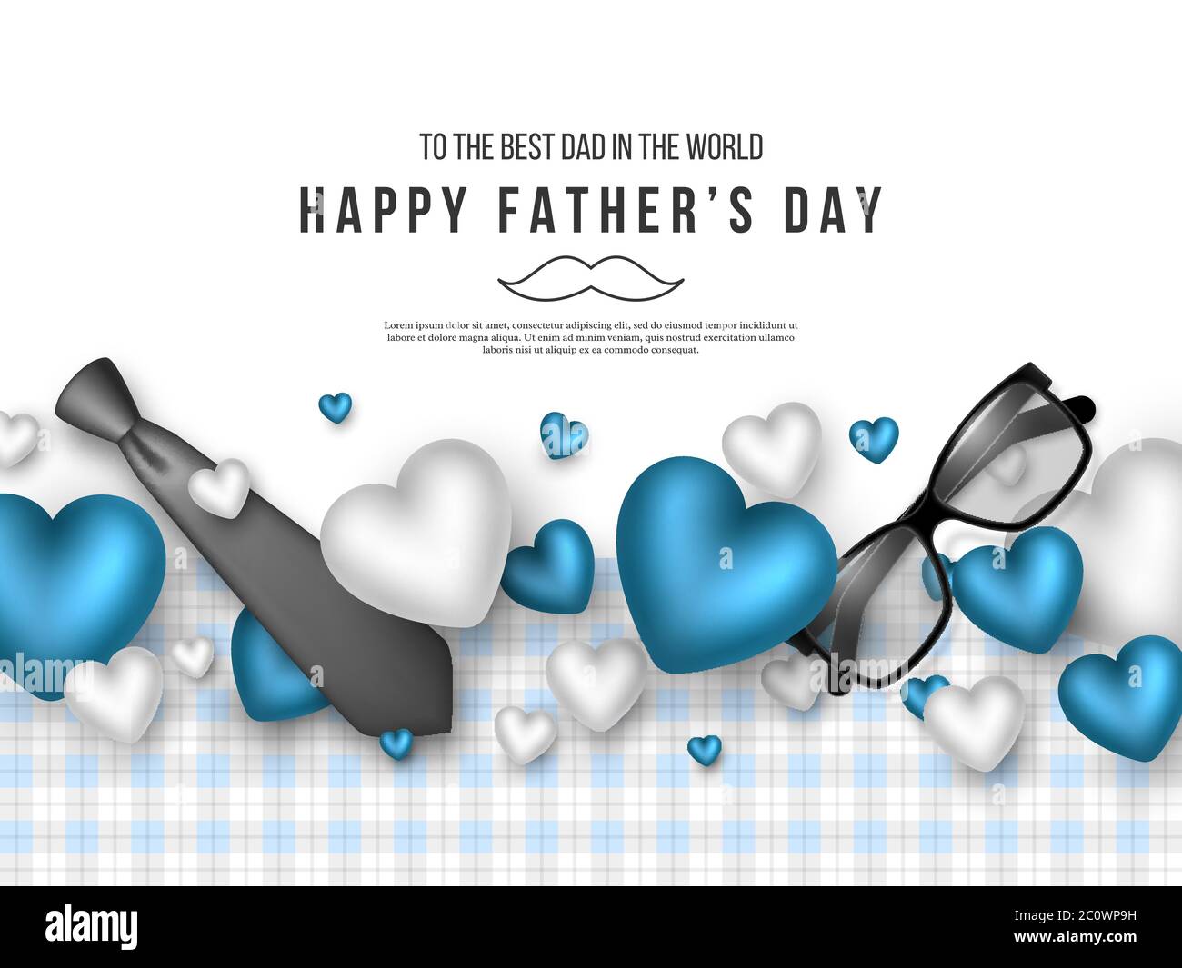 Biglietto d'auguri per il giorno dei padri. Illustrazione Vettoriale