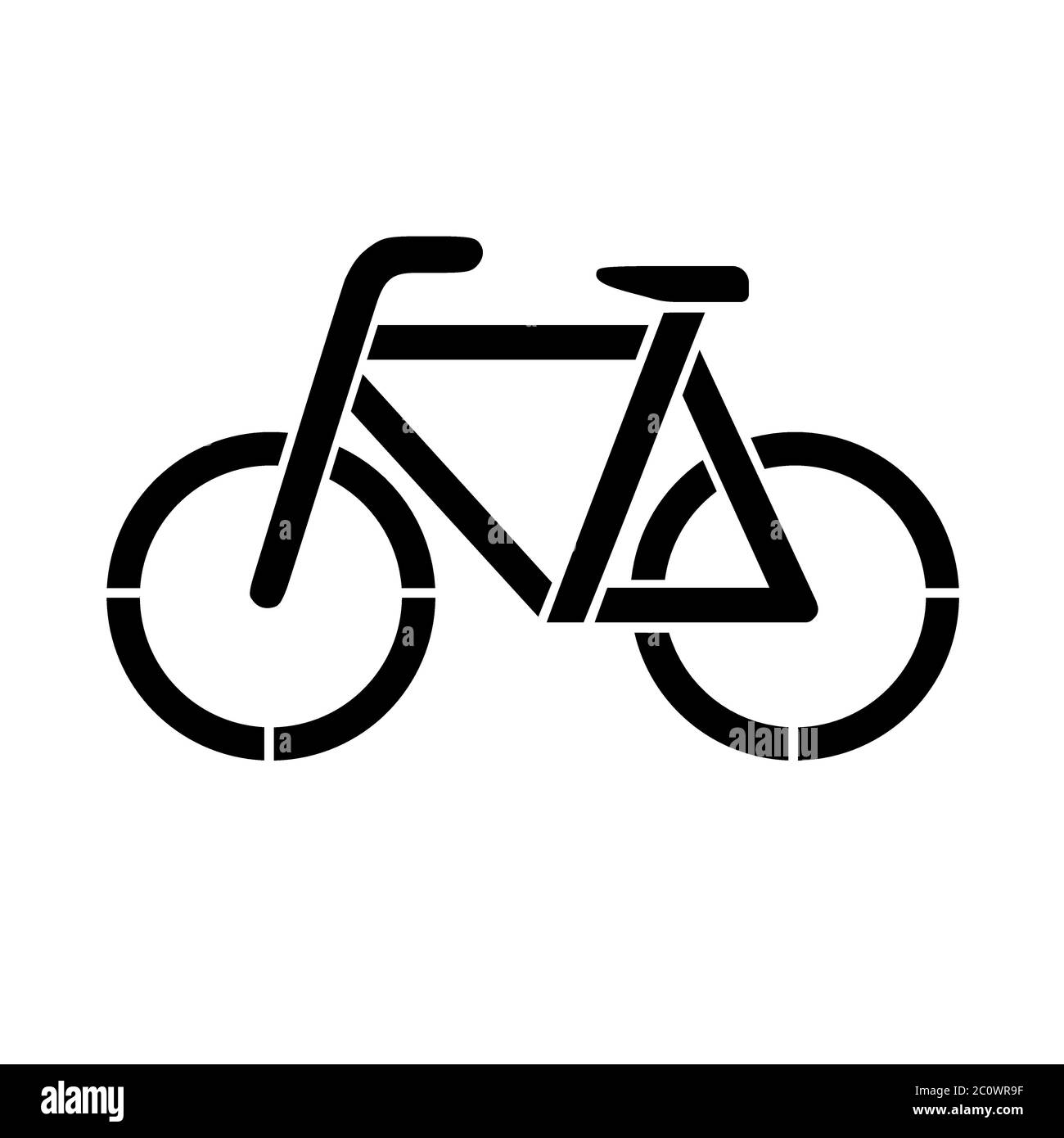 icona di silhouette di bicicletta stencil vettoriale Illustrazione Vettoriale