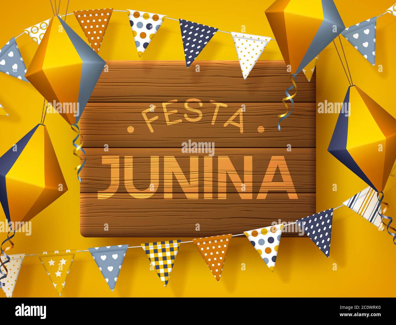 Festa Junina banner vacanze. Illustrazione Vettoriale