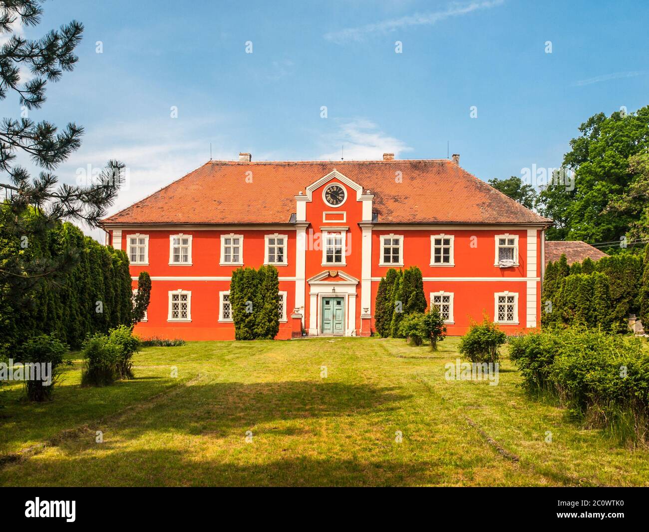 Chateau nel villaggio di Hostice, Boemia meridionale, Repubblica Ceca Foto Stock