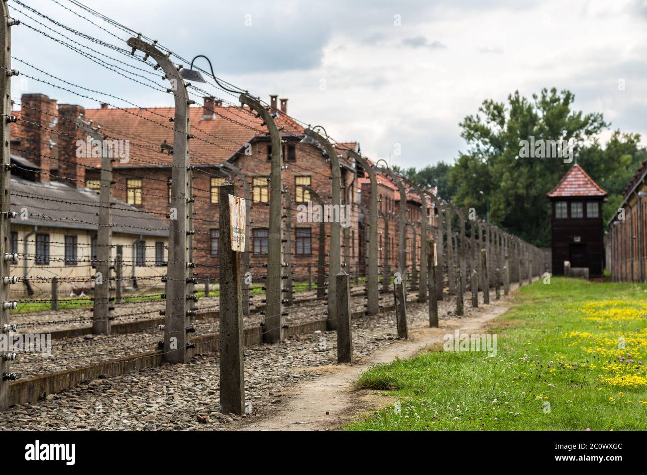 Campo di concentramento di Auschwitz Foto Stock