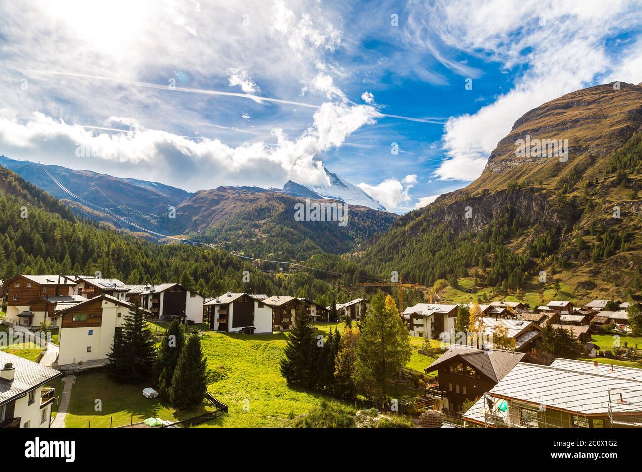 Stazione sciistica Zermatt Foto Stock