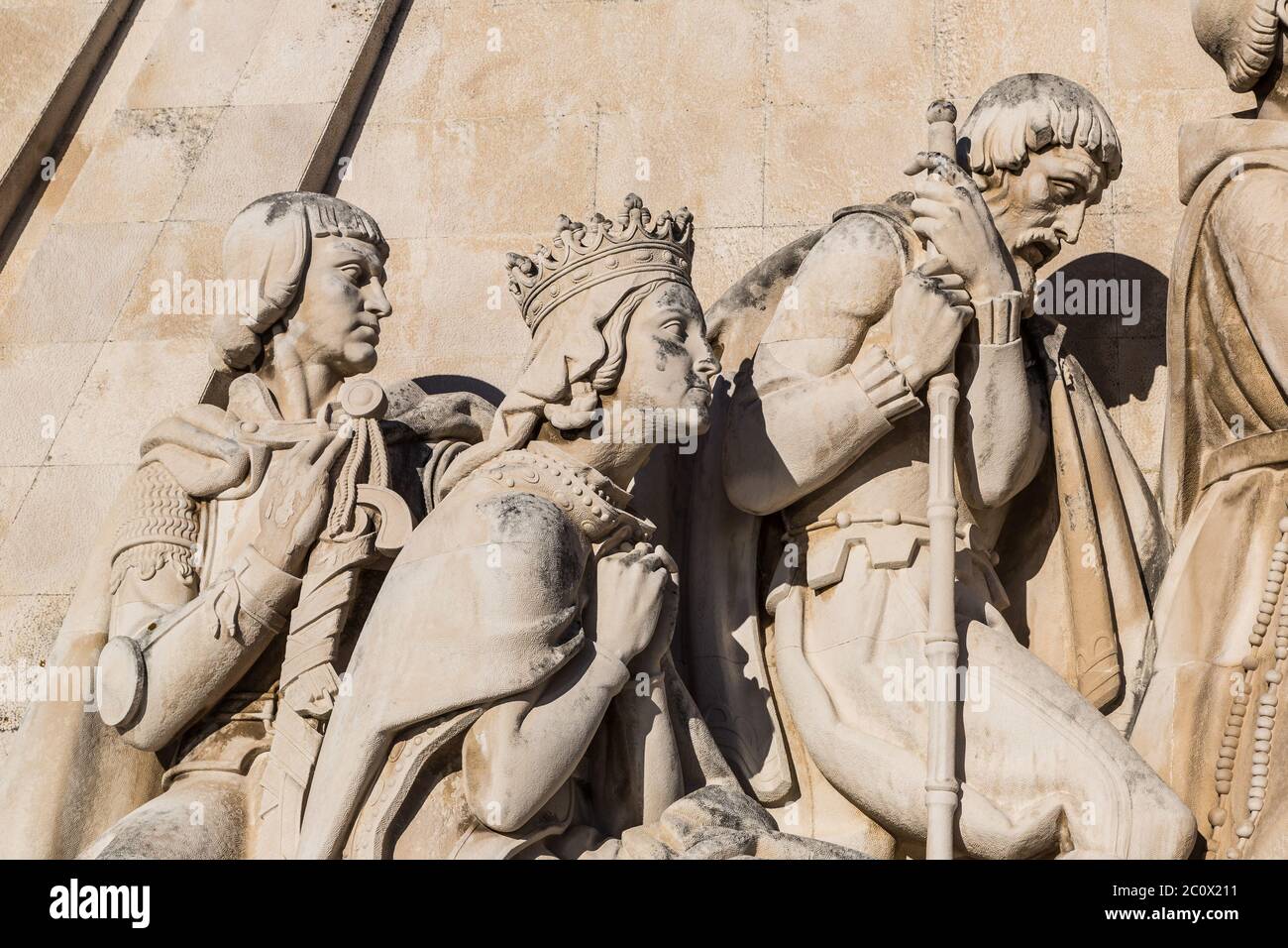 Il Monumento delle Scoperte a Lisbona Foto Stock