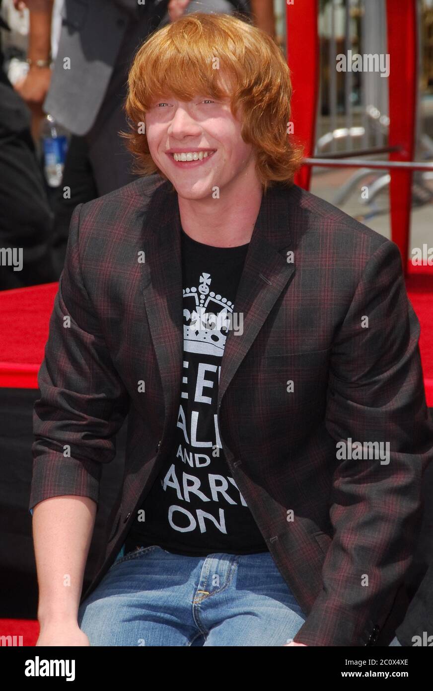 Rupert Grint all'Harry Potter e all'Ordine della Fenice - cerimonia della mano, della footprint e della botola tenuta al Teatro Cinese di Mann Grauman a Hollywood, CA. L'evento si è svolto lunedì 9 luglio 2007. Photo by: SBM / PictureLux - file Reference N. 34006-7134SBMPLX Foto Stock