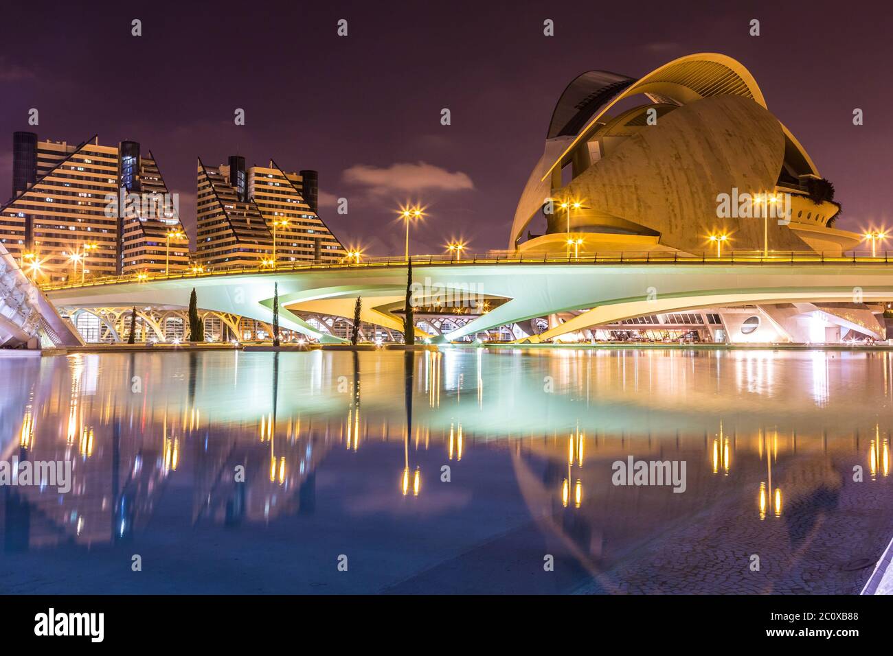 Città delle arti e delle scienze a Valencia, Spagna Foto Stock