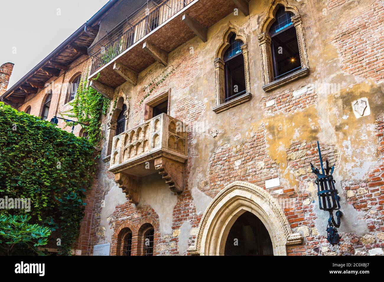 Romeo e Giulietta balcone a Verona Foto Stock