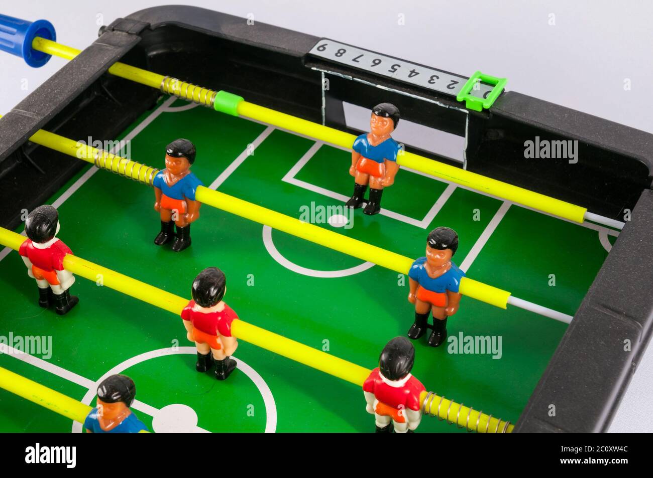 Foosball calcio gioco giocattolo Foto Stock