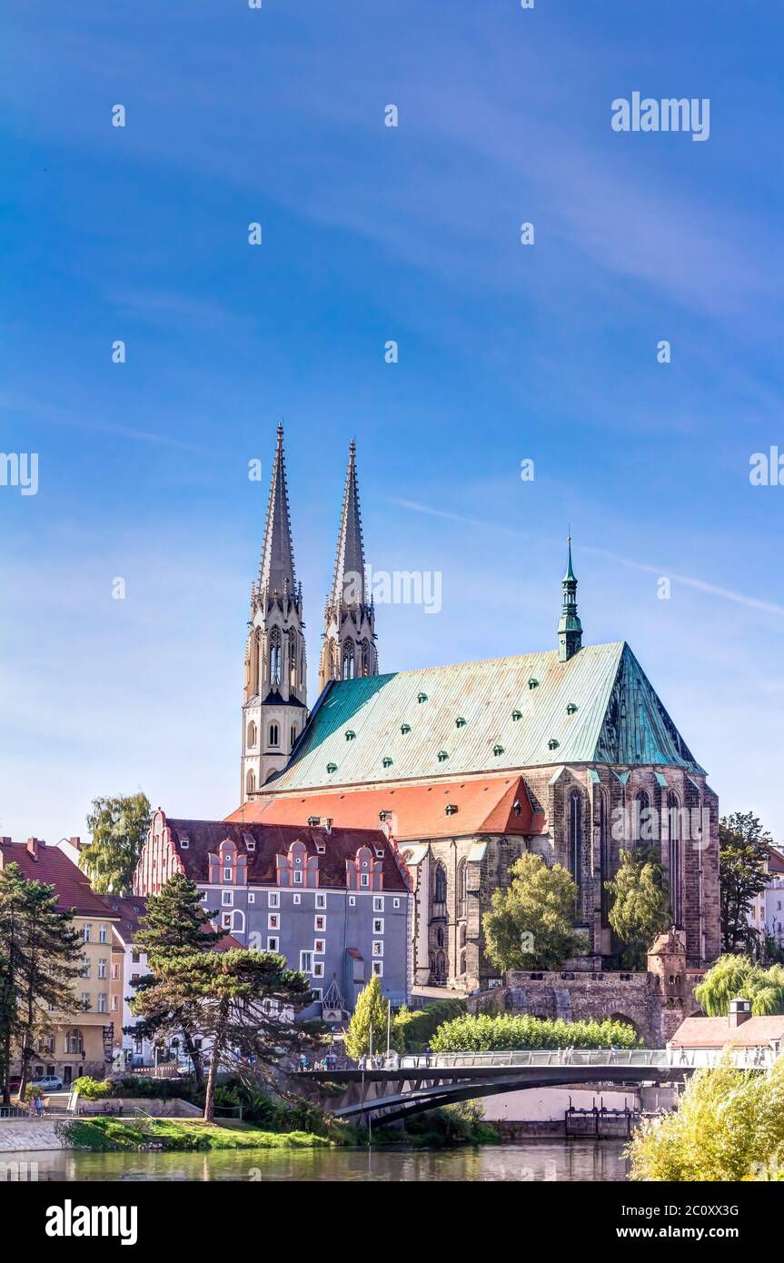 San Pietro e Pauli nella città vecchia di Görlitz Foto Stock