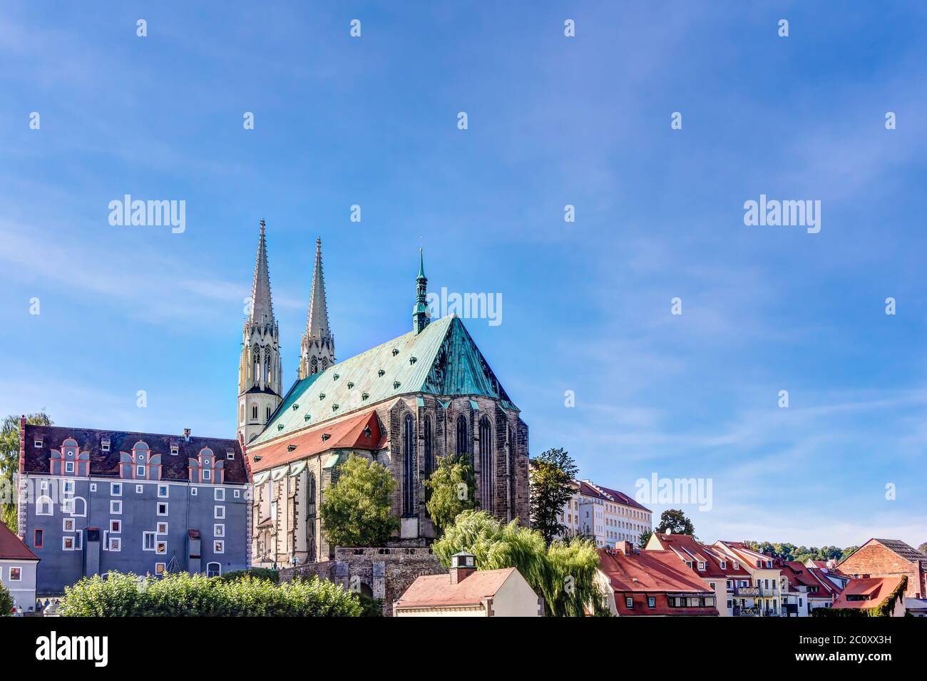 San Pietro e Pauli nella città vecchia di Görlitz Foto Stock