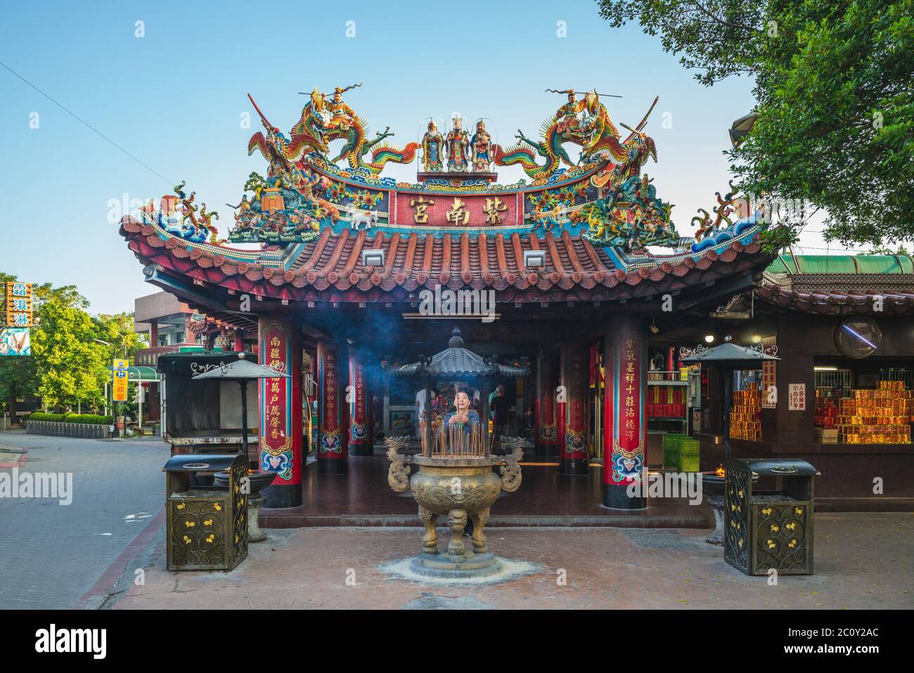Nantou, Taiwan - 1 Settembre 2019: Zi Nan tempio, uno dei più popolari ricchezza tempio di Dio a Taiwan, attrae migliaia di fedeli ogni anno a Foto Stock