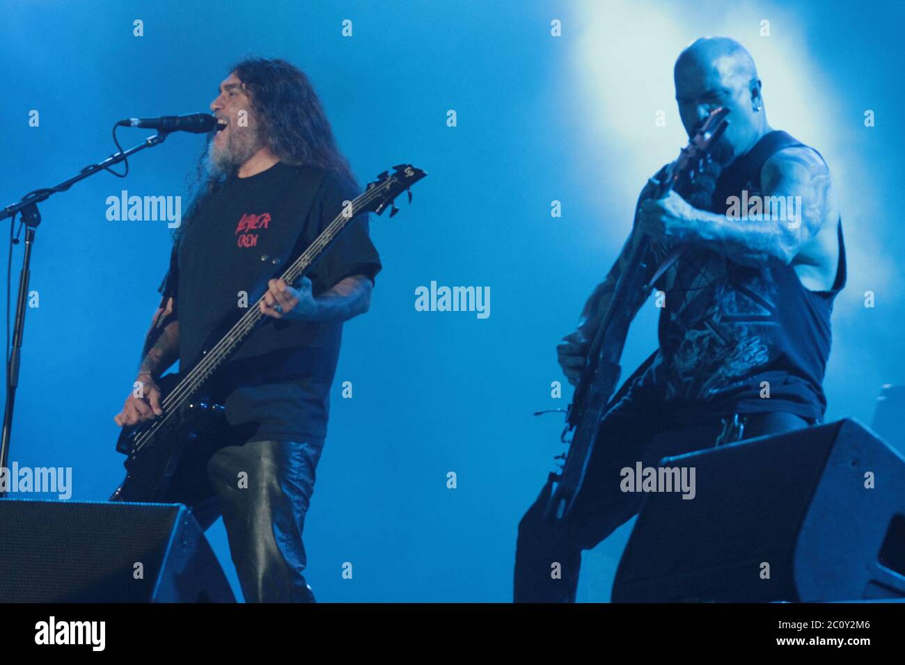 RIO DE JANEIRO, 22.09.2013: Slayer suona al Sunset Stage di Rock a Rio V a Rio de Janeiro (Néstor J. Beremblum / Alamy News) Foto Stock