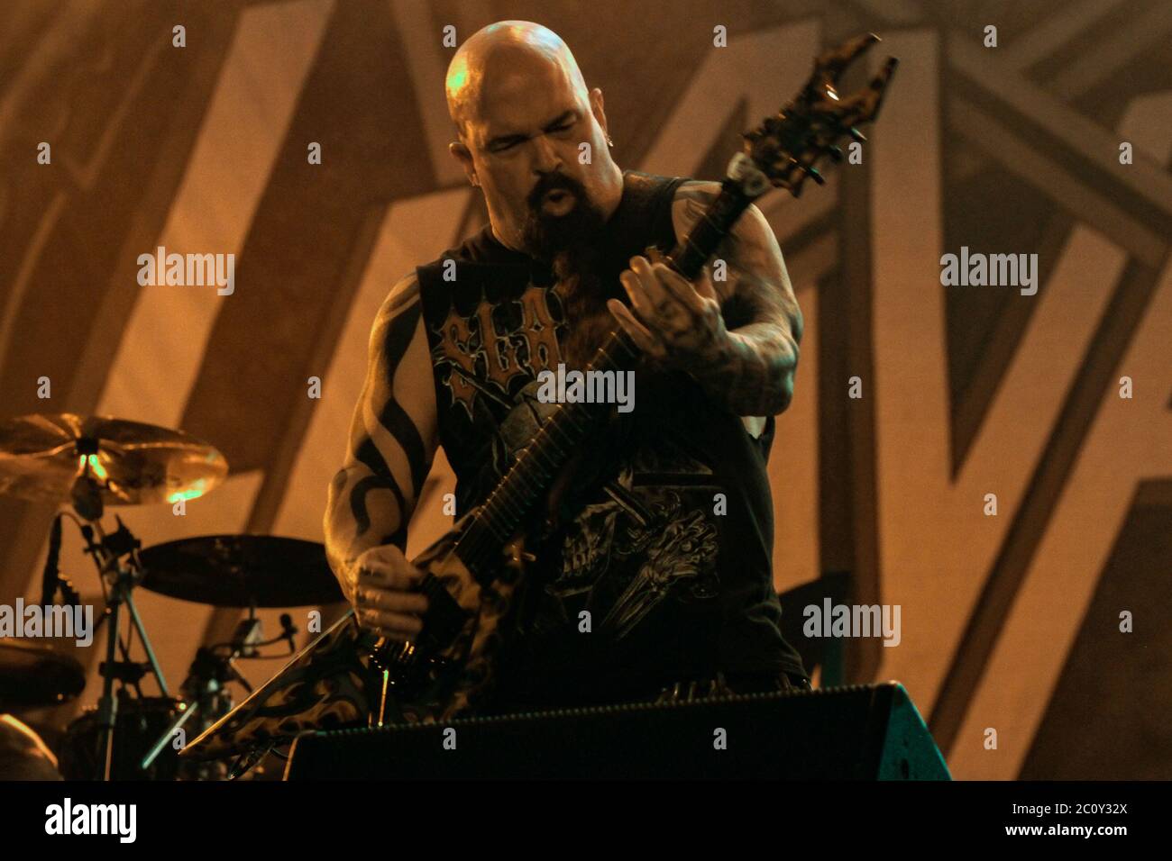 RIO DE JANEIRO, 22.09.2013: Slayer suona al Sunset Stage di Rock a Rio V a Rio de Janeiro (Néstor J. Beremblum / Alamy News) Foto Stock